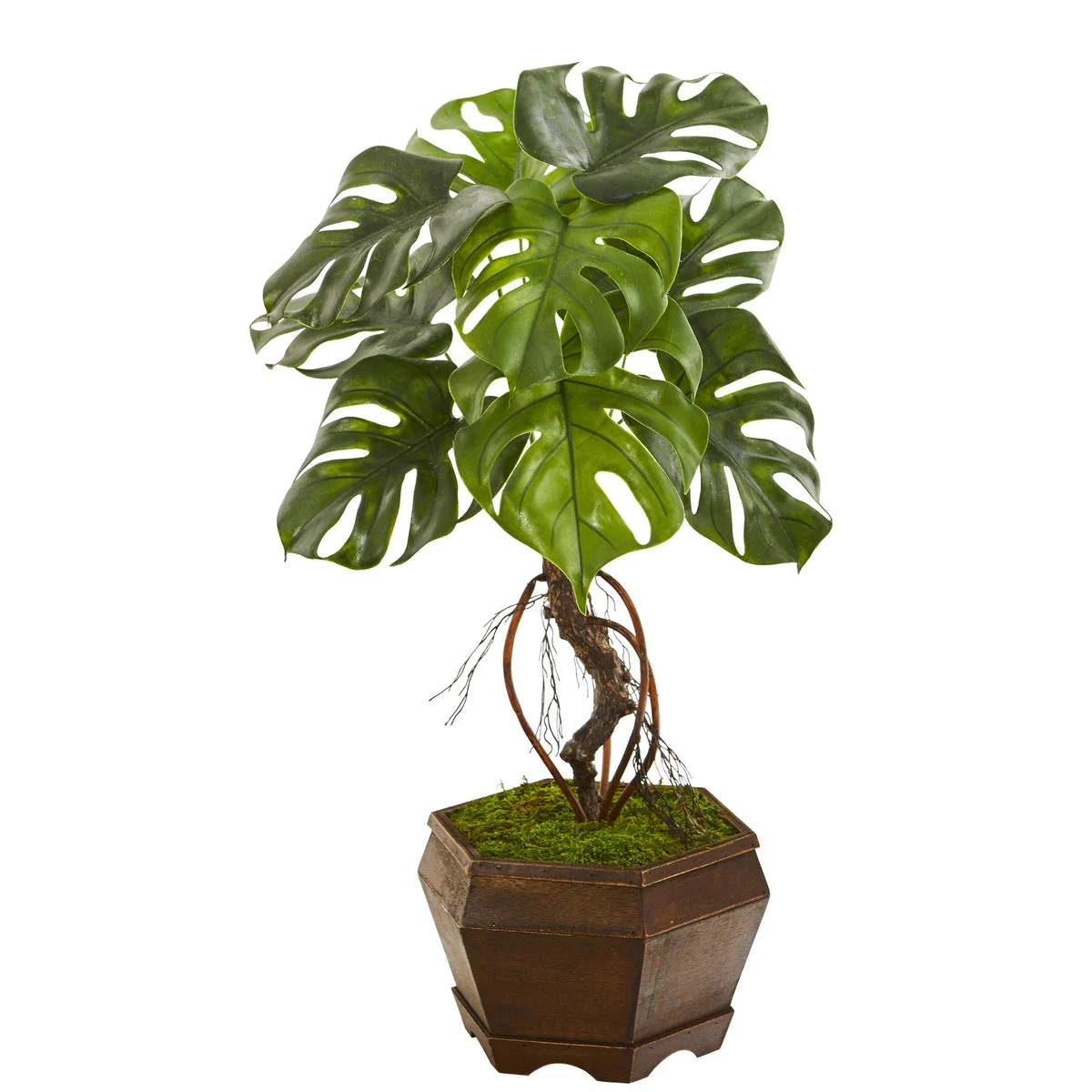 Nearly Natural P1006 27" Artificial Green Monstera Plant in Decorative Planter
