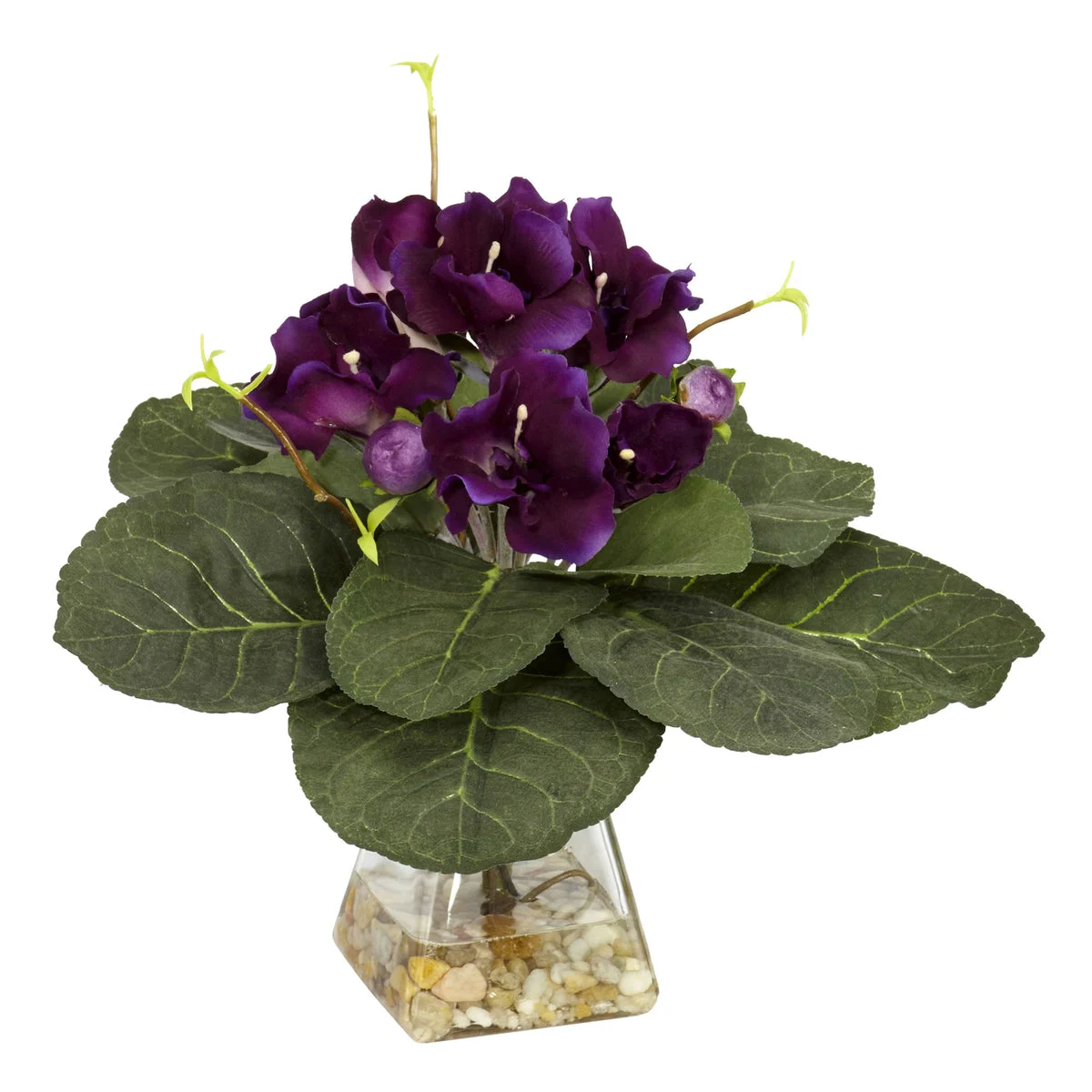 Nearly Natural Gloxina w/Vase Silk Plant