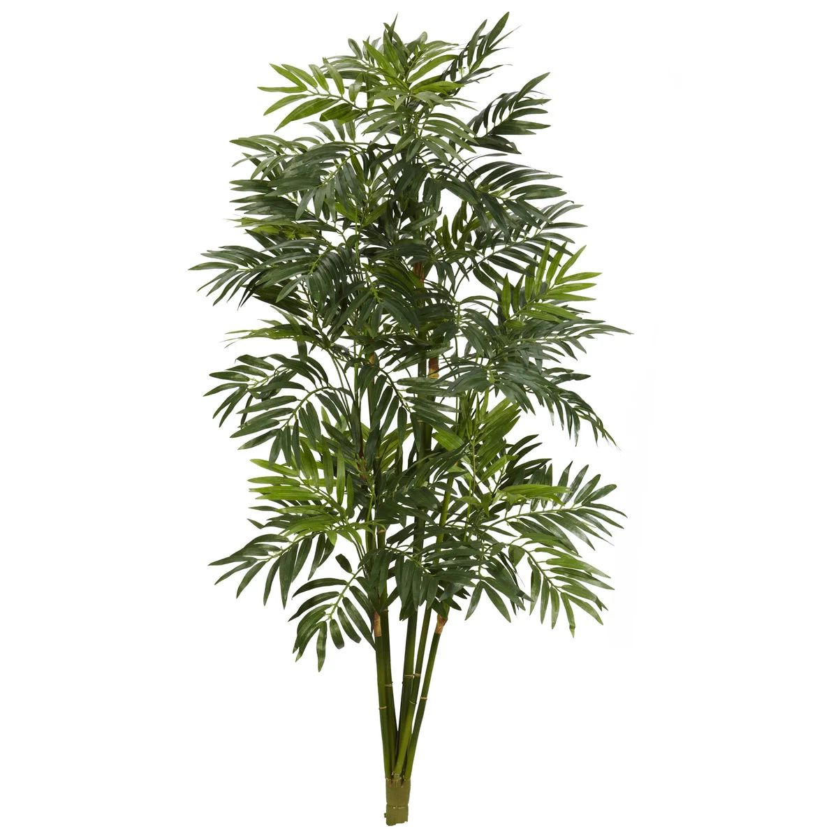 Nearly Natural 6097-S1 3' Artificial Green Mini Bamboo Palm Plant