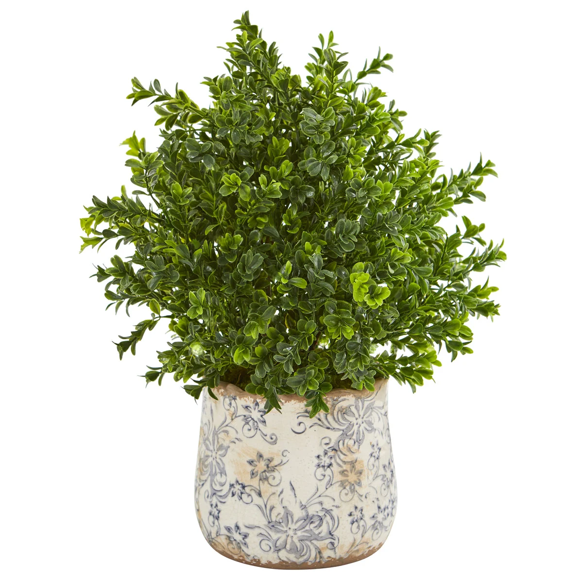 Nearly Natural 8776 18" Artificial Green Sweet Grass Plant in Floral Vase (Indoor/Outdoor)