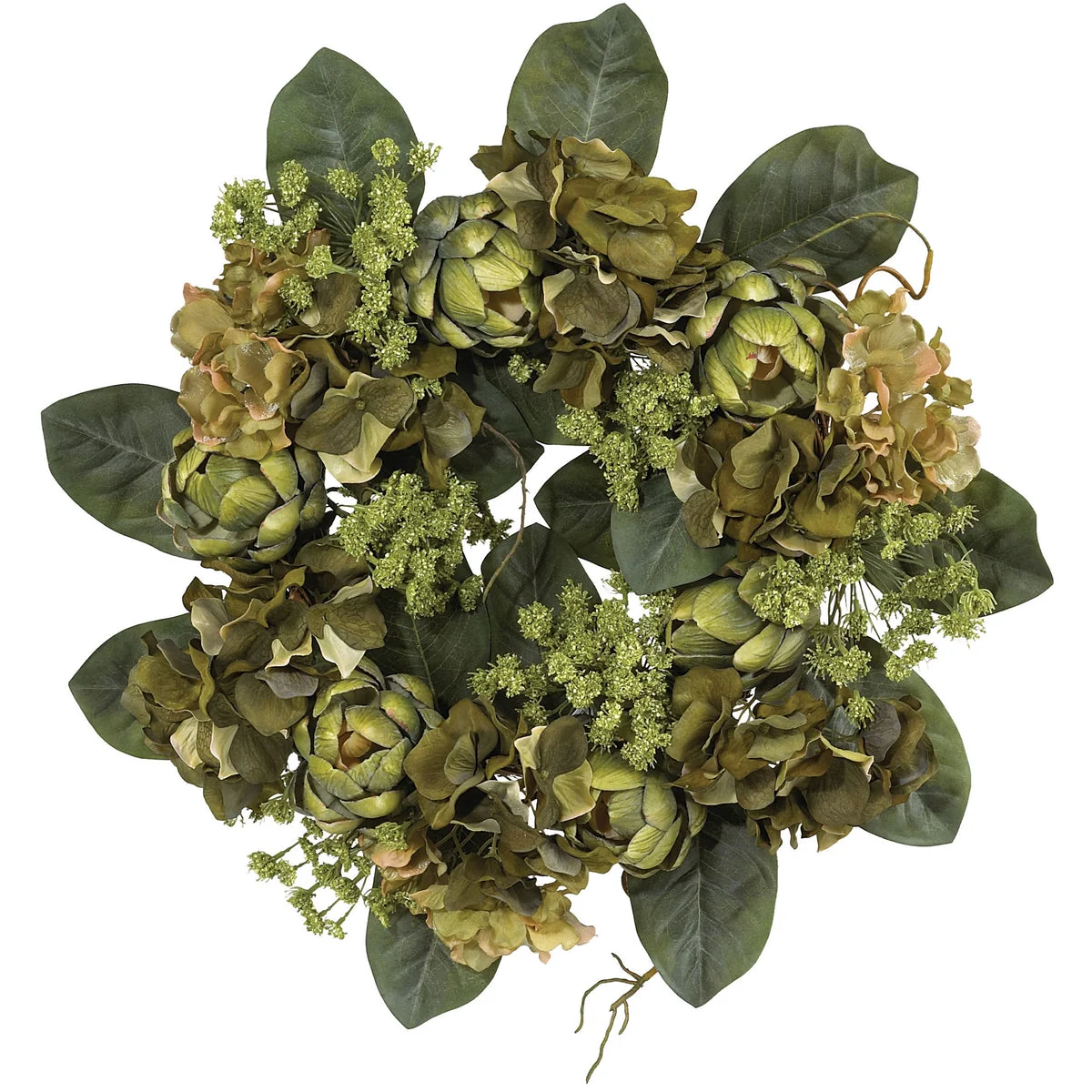 Nearly Natural 18`` Artichoke Wreath