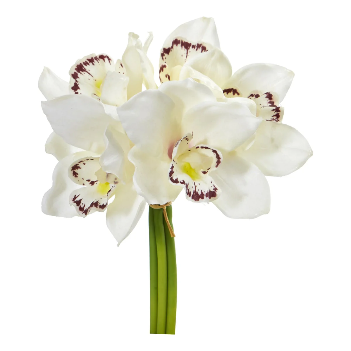 Nearly Natural 9`` Cymbidium Orchid Artificial Flower Bundle (Set of 6)