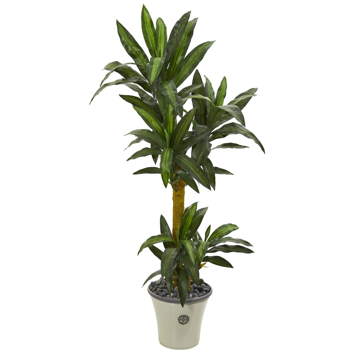 Nearly Natural P1238 5' Artificial Green Yucca Plant in Decorative Planter