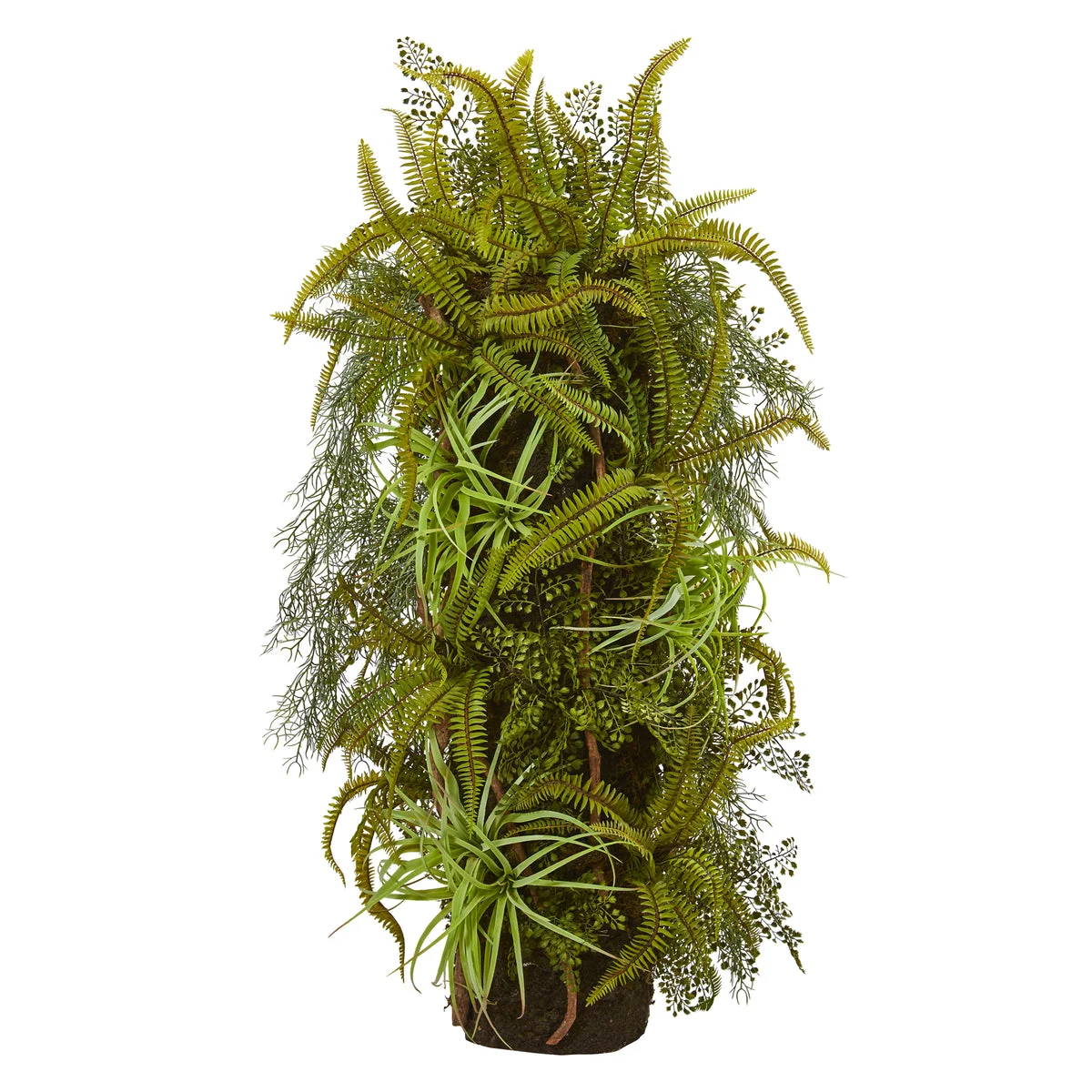 Nearly Natural 8334 40" Artificial Green Mixed Forest Foliage Plant on Trunk