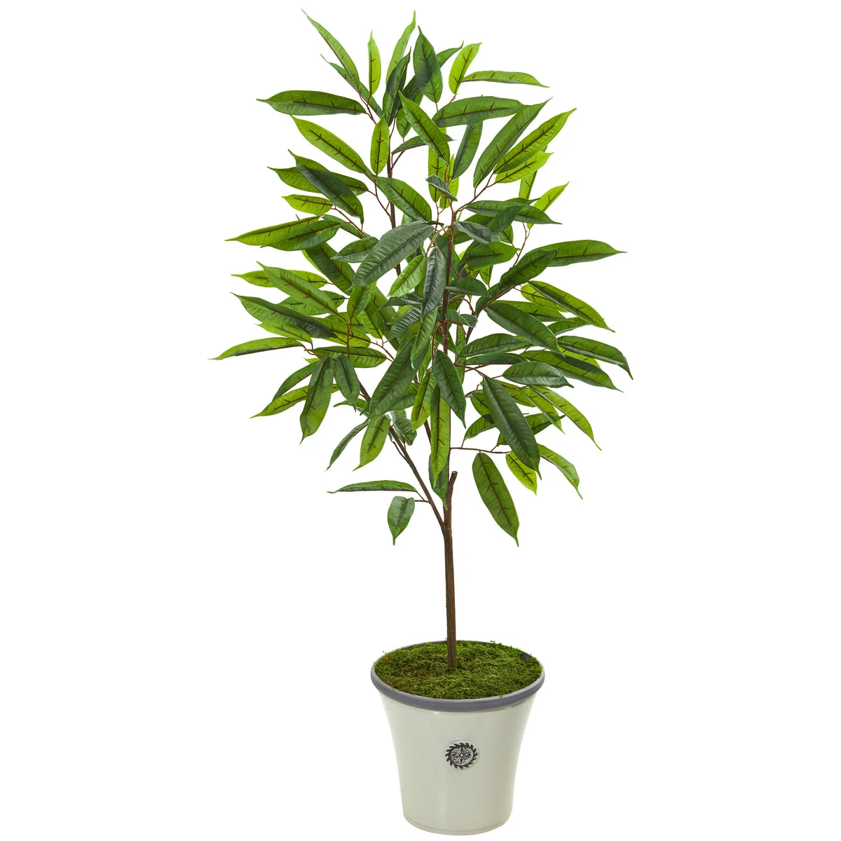 Nearly Natural 9981 53" Artificial Green Ficus Plant in Decorative Planter