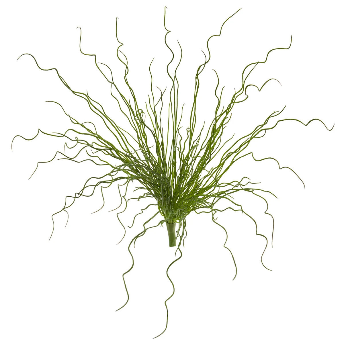 Nearly Natural 6267-S6 18" Artificial Green Curly Grass Plant, Set of 6