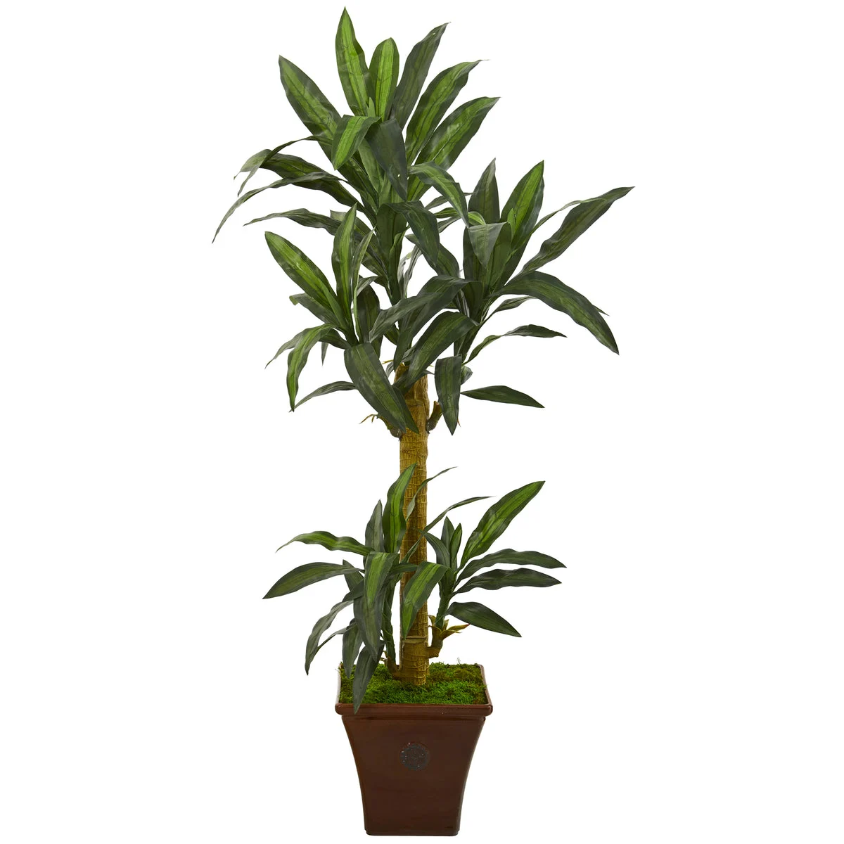 Nearly Natural P1241 5' Artificial Green Yucca Plant in Brown Planter