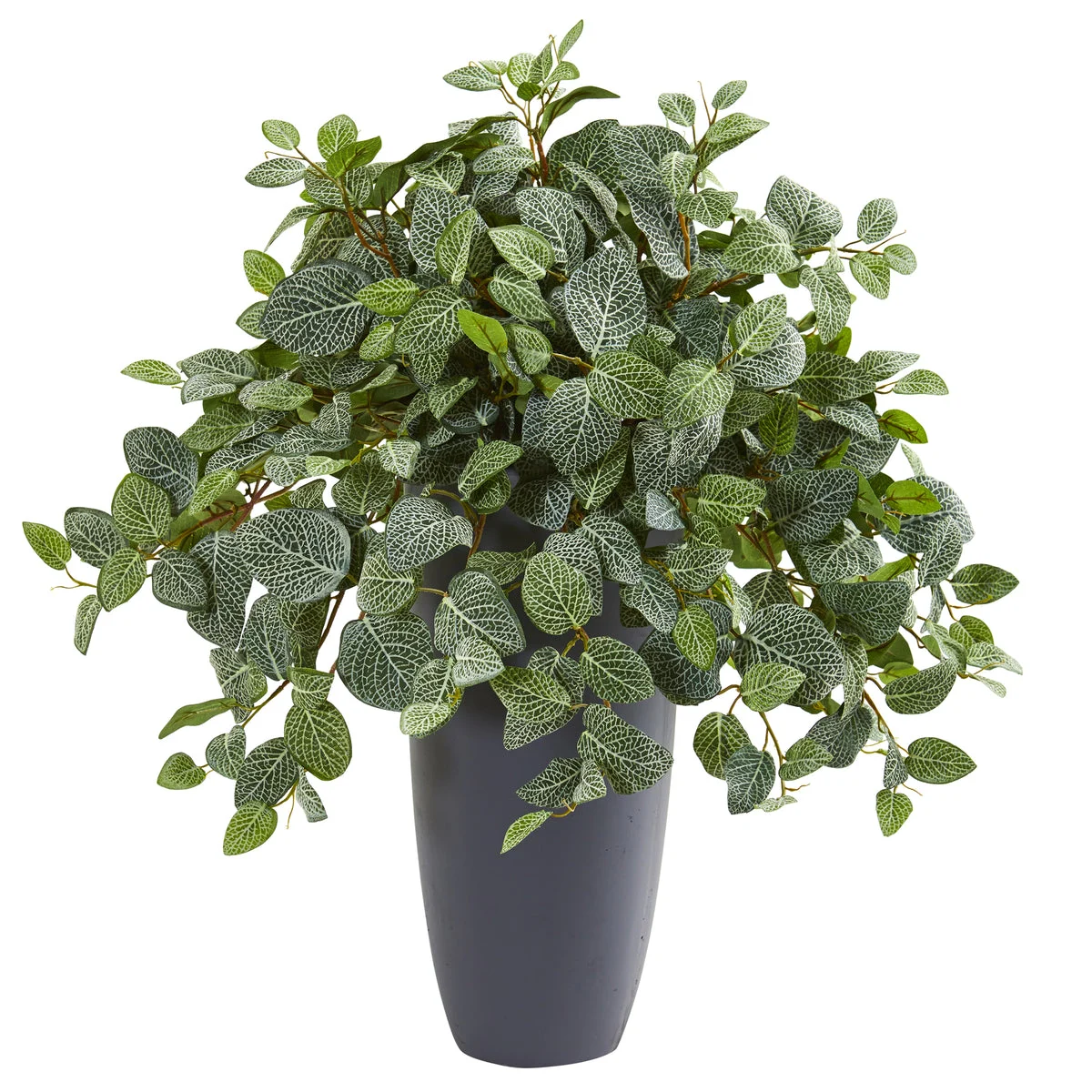 Nearly Natural 8729 28" Artificial Green Real Touch Fittonia Plant in Gray Planter