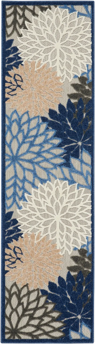 Nourison Aloha Contemporary Blue/Multicolor Area Rug