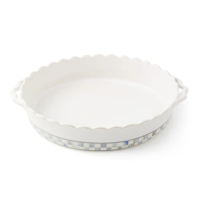 Mackenzie-Childs Sterling Check Everyday Large Oval Baker