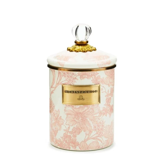 Mackenzie-Childs Rosy English Garden Medium Canister
