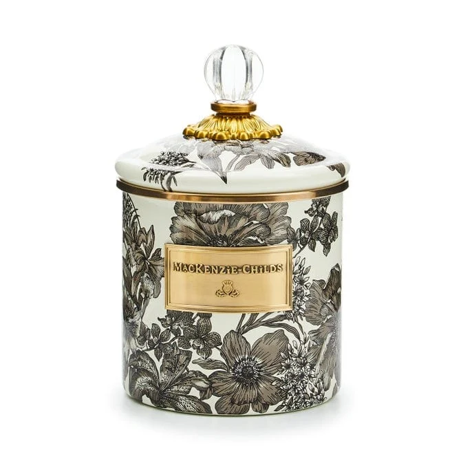Mackenzie-Childs Sterling English Garden Small Canister