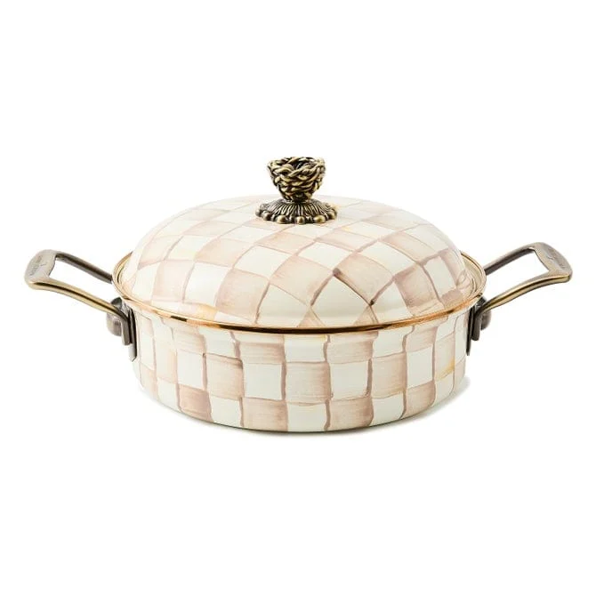 Mackenzie-Childs Mocha Check 3 Qt. Casserole