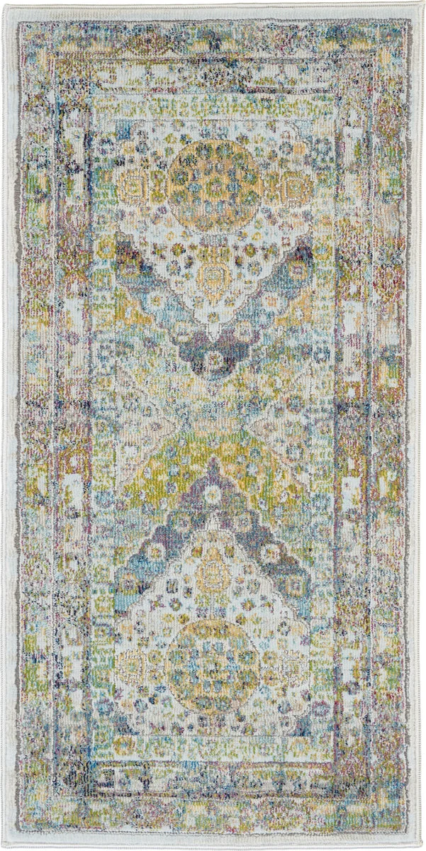 Nourison Global Vintage Traditional Blue/Green Area Rug