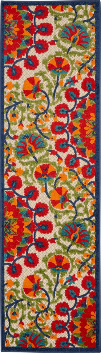 Nourison Aloha s Red/Multi Area Rug