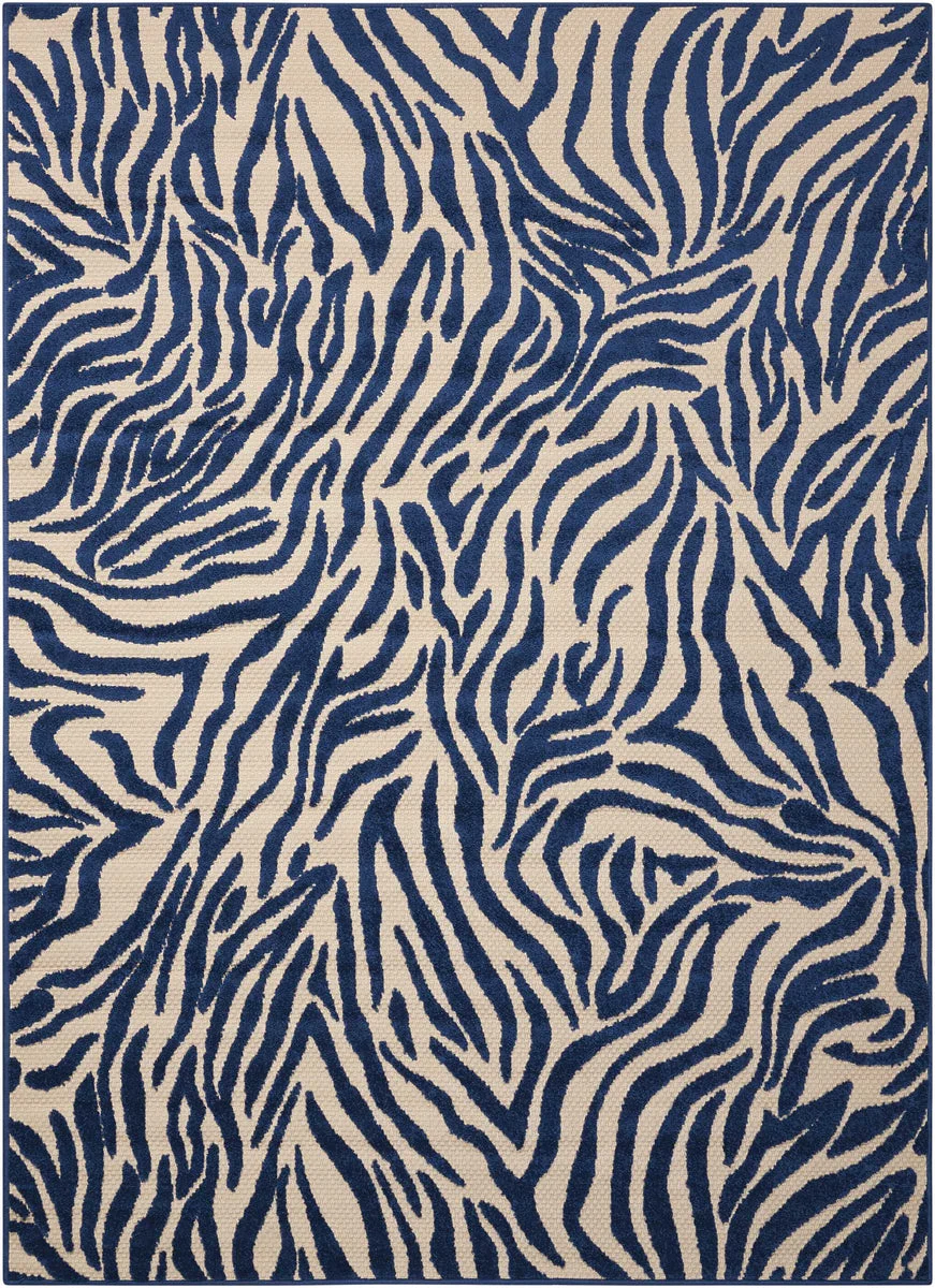 Nourison Aloha Contemporary Navy Area Rug