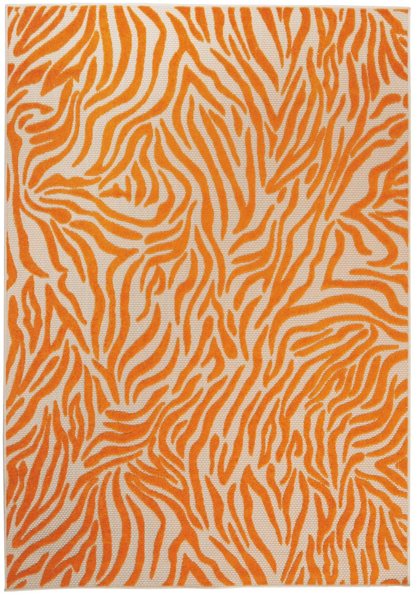 Nourison Aloha Contemporary Orange Area Rug