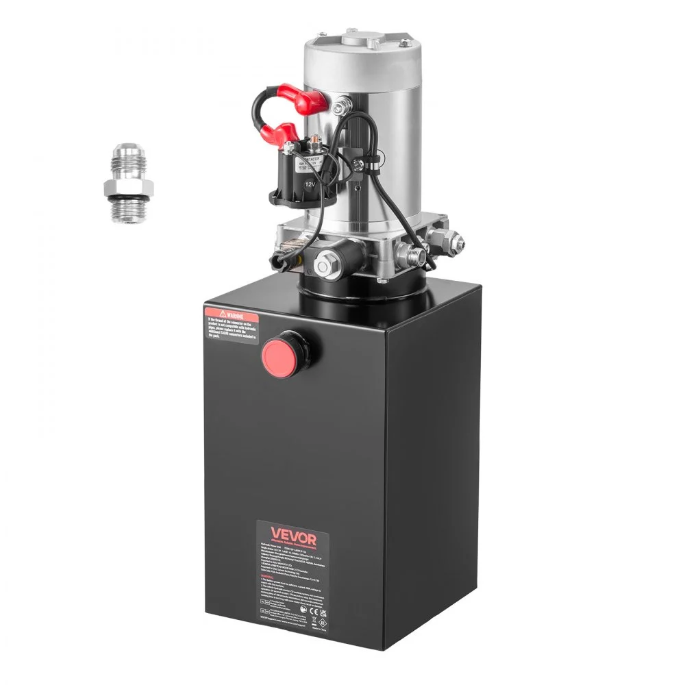 Summer Sale
VEVOR 15 Quart Hydraulic Power Unit, Single Acting Dump Trailer Pump, 3200 PSI Max Relief Pressure & 0.91 GPM Flow Rate, DC 12V Hydraulic Pump with Metal Reservoir for Dump Trailer Car Lifting