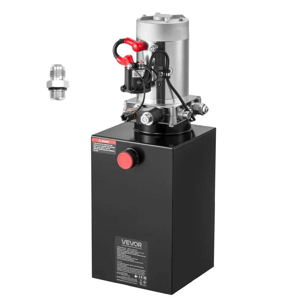 Summer Sale
VEVOR 10 Quart Hydraulic Power Unit, Single Acting Dump Trailer Pump, 3200 PSI Max Relief Pressure & 0.91 GPM Flow Rate, DC 12V Hydraulic Pump with Metal Reservoir for Dump Trailer Car Lifting