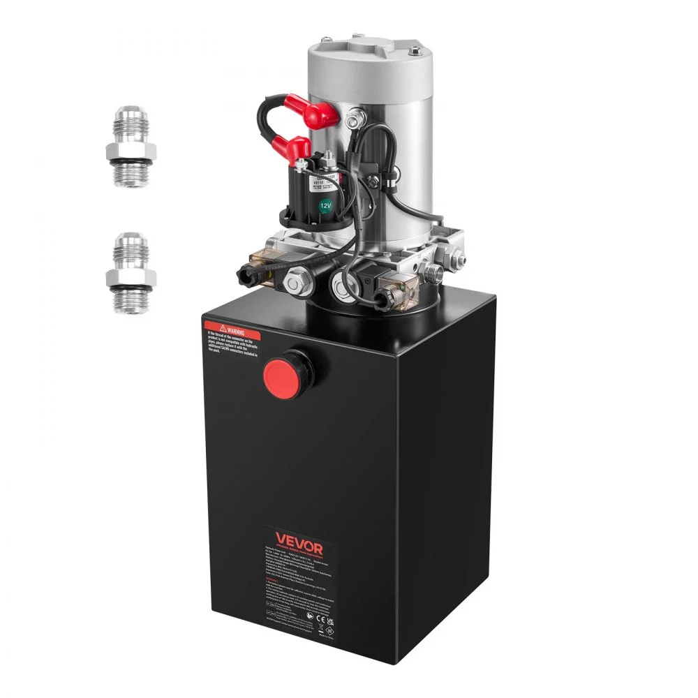 Summer Sale
VEVOR 12 Quart Hydraulic Power Unit, Double Acting Dump Trailer Pump, 3200 PSI Max Relief Pressure & 0.91 GPM Flow Rate, DC 12V Hydraulic Pump with Metal Reservoir for Dump Trailer Car Lifting