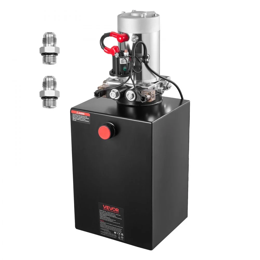 Summer Sale
VEVOR 20 Quart Hydraulic Power Unit, Double Acting Dump Trailer Pump, 3200 PSI Max Relief Pressure & 0.91 GPM Flow Rate, DC 12V Hydraulic Pump with Metal Reservoir for Dump Trailer Car Lifting