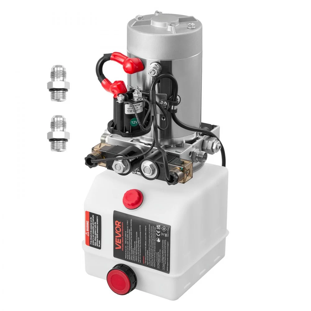 Summer Sale
VEVOR 4 Quart Hydraulic Power Unit, Double Acting Dump Trailer Pump, 3200 PSI Max Relief Pressure & 0.91 GPM Flow Rate, DC 12V Hydraulic Pump with Metal Reservoir for Dump Trailer Car Lifting, White