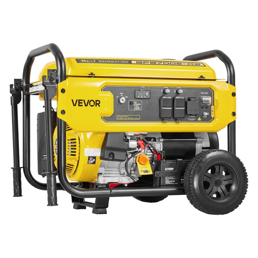 Summer Sale
VEVOR Portable Generator, 9625W Peak Watt Home Generator, Backup Generators for Home with Foldable Handle, Electric Start, Gas Powered, CO Sensor, RV & Emergency Ready 30A & 20A Outlets, AVR