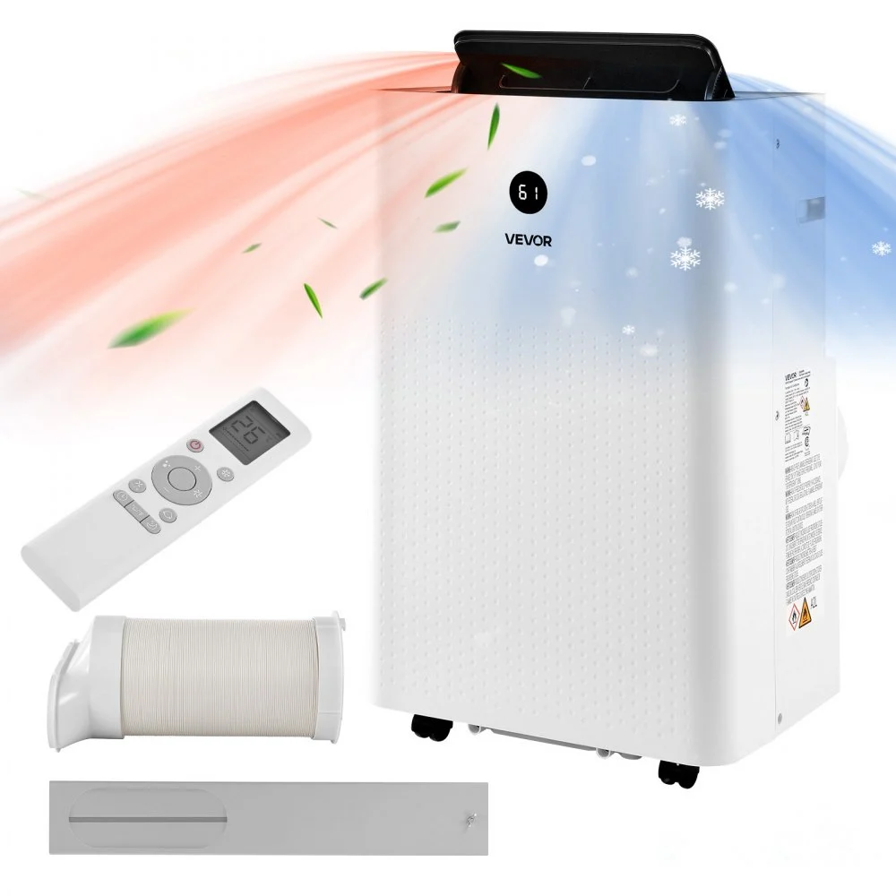 Summer Sale
VEVOR Portable Air Conditioner and Heater Combo, 14000 BTU (9800 BTU SACC) 5-in-1 Standing Cooling Ac Unit, LED Touch Panel & Remote Control, 24h Timer, Dehumidifier/Fan/Sleep Mode for Room Indoor