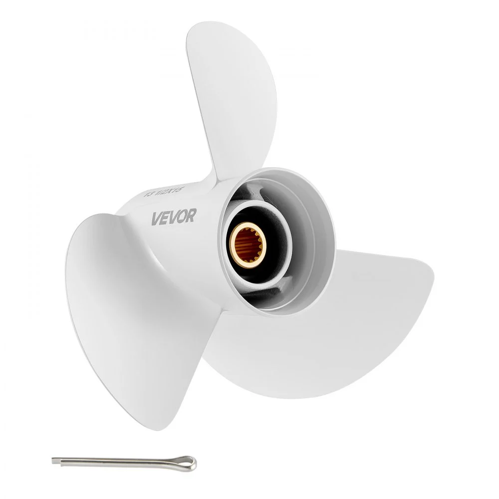 VEVOR Outboard Propeller, Upgrade OEM 15 Spline Tooth Aluminum Outboard Boat Propeller Fit Yamaha Engines 60-130 HP, 4-1/4" Gearcase, 3-Blade, RH (Right Hand Rotation), OEM Parts No. 6E5-45947-00-EL