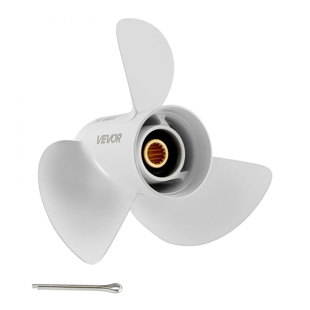 VEVOR Outboard Propeller, Upgrade OEM 15 Spline Tooth Aluminum Outboard Boat Propeller Fit Yamaha Engines 50-130 HP, 4-1/4" Gearcase, 3-Blade, RH (Right Hand Rotation), OEM Parts No. 6E5-45945-01-EL
