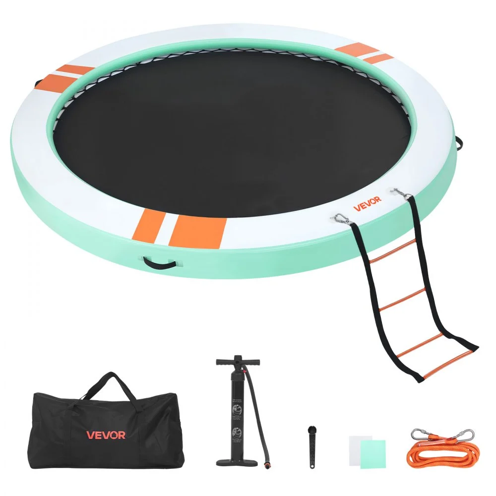 Summer Sale
VEVOR Inflatable Floating Dock, 12 FT Round Inflatable Dock Platform, Non-Slip Water Air Mat with Portable Carrying Bag and Detachable Ladder, Floating Water Platform Island Raft for Pool Beach Ocean