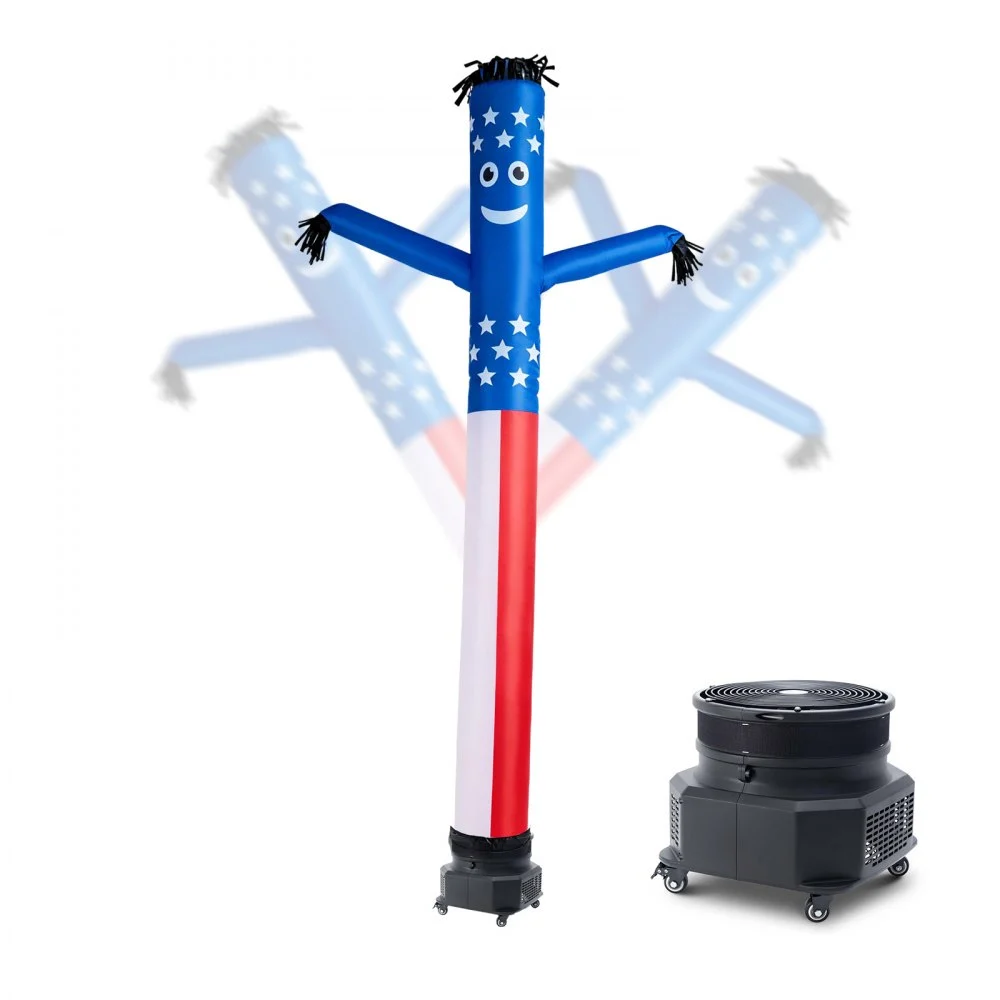 VEVOR Inflatable Tube Man with Blower, 10 ft Tall, Wacky Waving Wind Flying Inflatable Dancing Tube Guy with 3/4 HP IPX3 Waterproof Blower Fan, for Outdoor Advertising Business Store Party Decoration