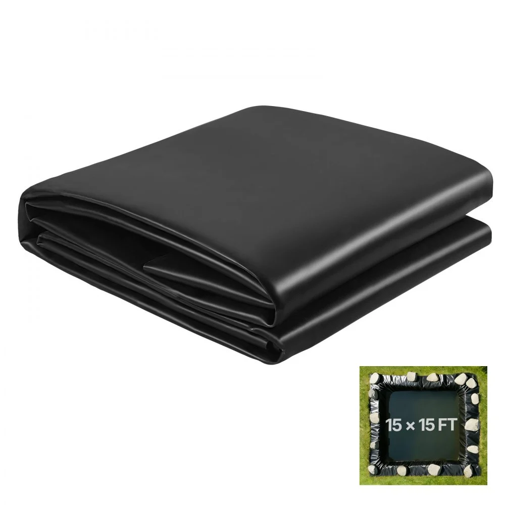 Summer Sale
VEVOR 15 x 15 ft Pond Liner, 45 Mil Thickness, EPDM Rubber Material Fish Pond Liner for Outdoor Ponds, Easy to Cut, Durable & Leakproof, for Water Garden, Waterfall, Fishpond, Koi, Fountains, Black