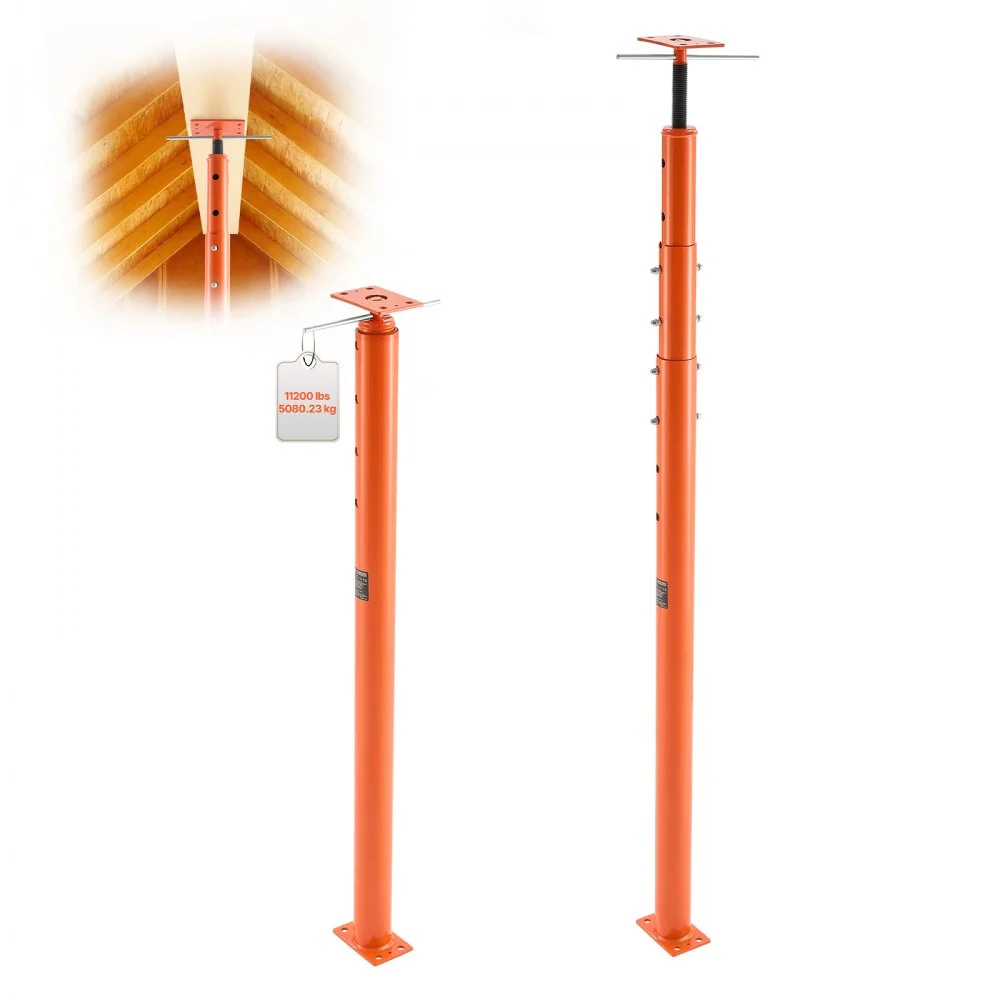 VEVOR House Floor Jacks, 2 Pack 54-150 Inch Height Range, 11200 lbs Max Load Capacity, Adjustable Support Beam Basement Jack Post Pole for Leveling, Lift Steel Telescoping Post for Temporary Support
