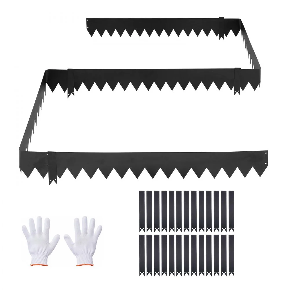 Summer Sale
VEVOR Galvanized Steel Landscape Edging, 24-Pack 40 x 6 Inch Metal Edging for Landscaping with 26 Mounting Clips, Heavy Duty Metal Garden Edge Border for Flower Bed, Yard Pathway, Black
