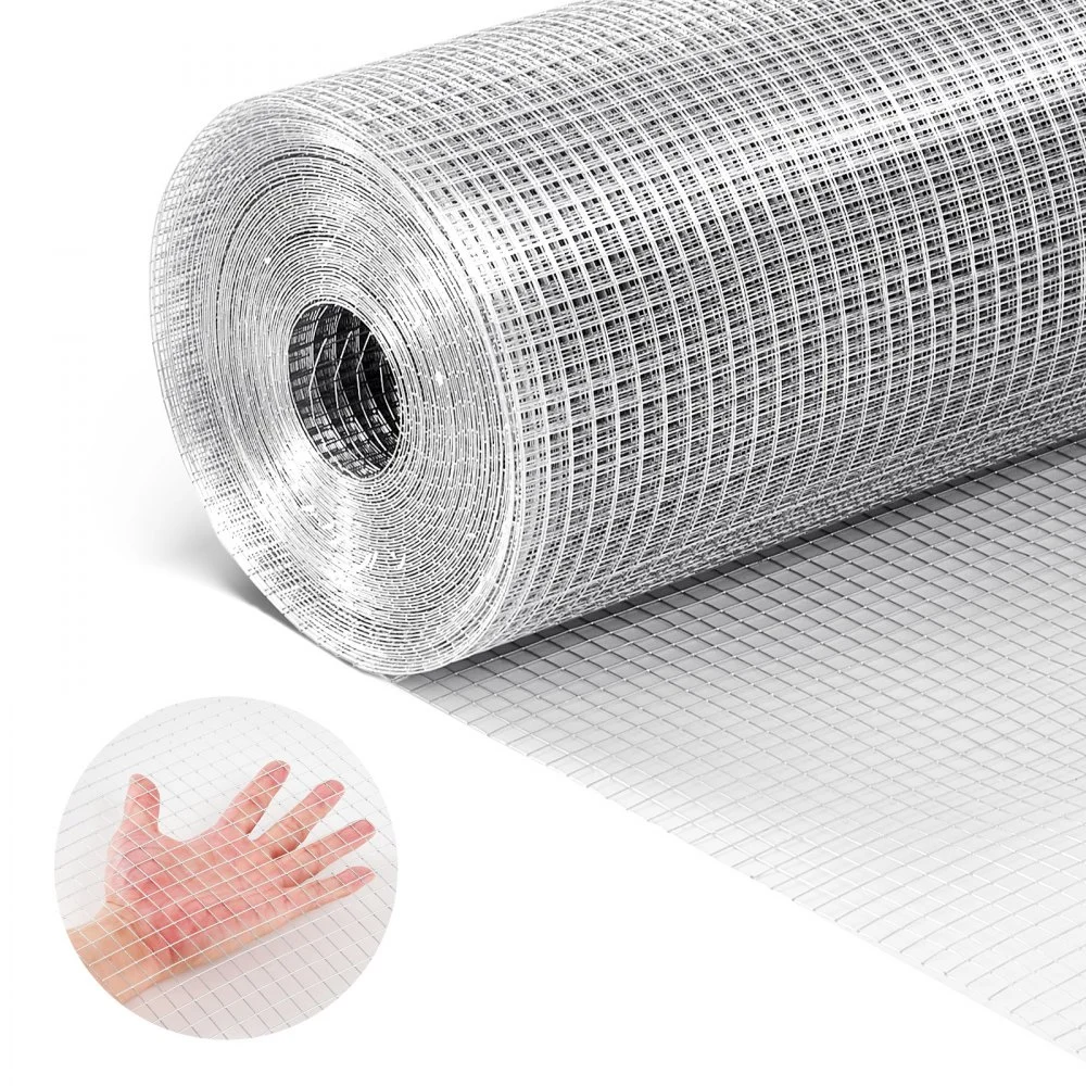 Summer Sale
VEVOR Hardware Cloth, 1/2 inch 72 inch x 100 ft 19 Gauge Chicken Wire Fence, Hot-Dip Galvanized After Welding Metal Wire Mesh Roll, Garden Plant Welded Fencing Roll Supports Poultry Netting Cage Fence