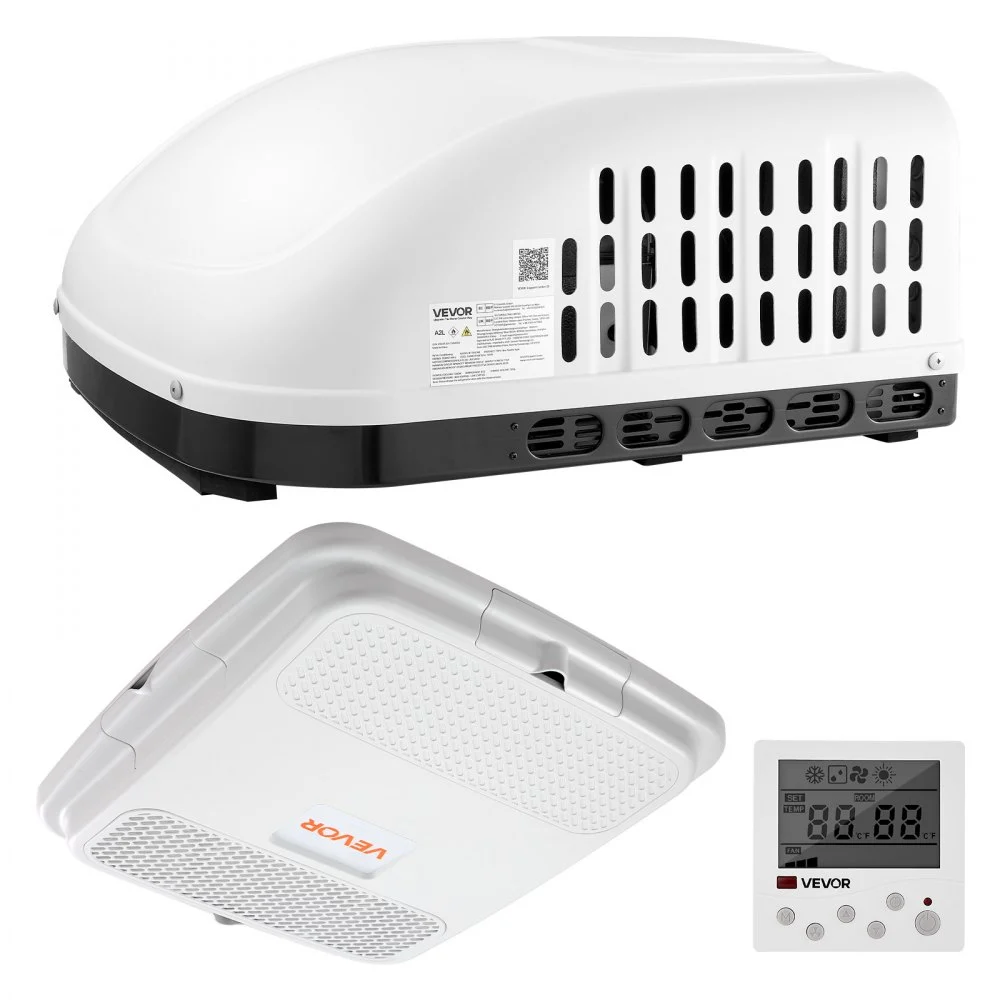Summer Sale
VEVOR RV Air Conditioner, 15000 BTU RV AC Unit, 120V Non-Ducted Rooftop Air Conditioner with Cooling and Heating, Four-Way Airflow, PTC Heating Module, Easy Install Quiet AC with Control Panel, White