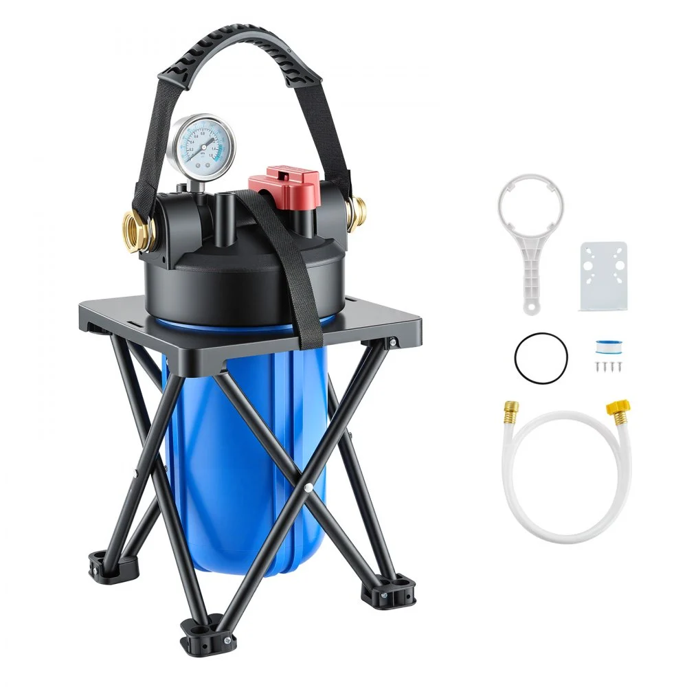VEVOR RV Water Filter System, 0.5-Micron Premium RV Water Filtration System Replacement with Cartridge and Mounting Bracket for RVs & Campers, Reduces Sediment, Chlorine, Heavy Metals, Odors and More