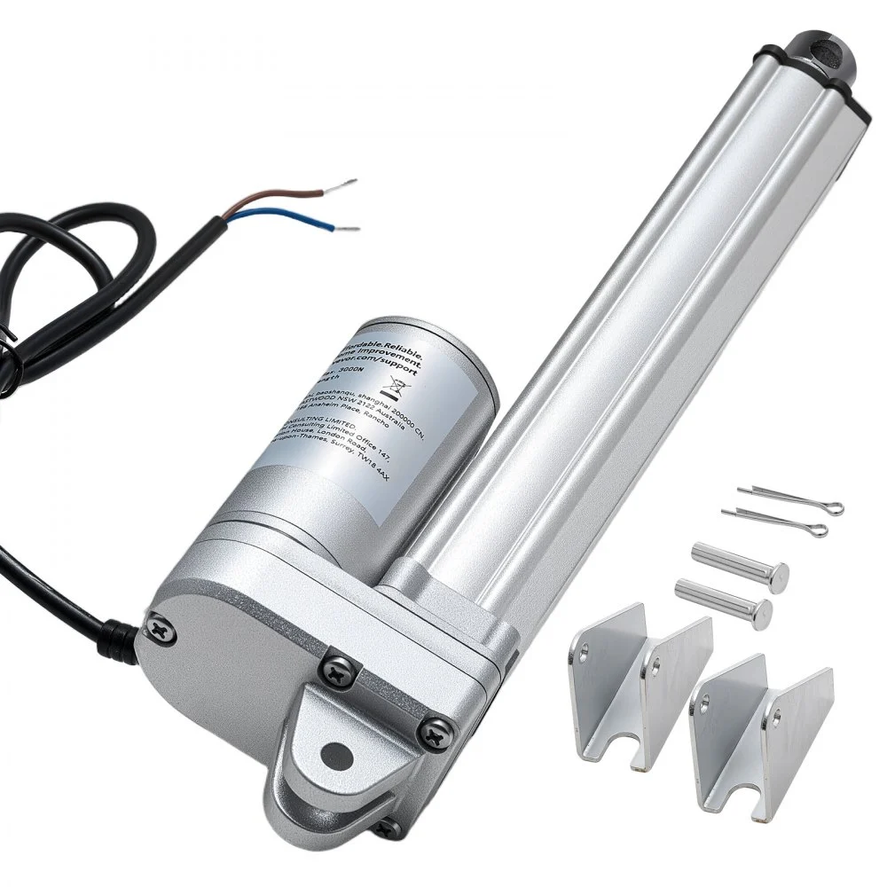 VEVOR 12V Linear Actuator, 8 Inch IP65 Waterproof Linear Actuator, 675lbs/3000N 0.2"/s Motion Actuators with Mounting Bracket for Outdoor Use