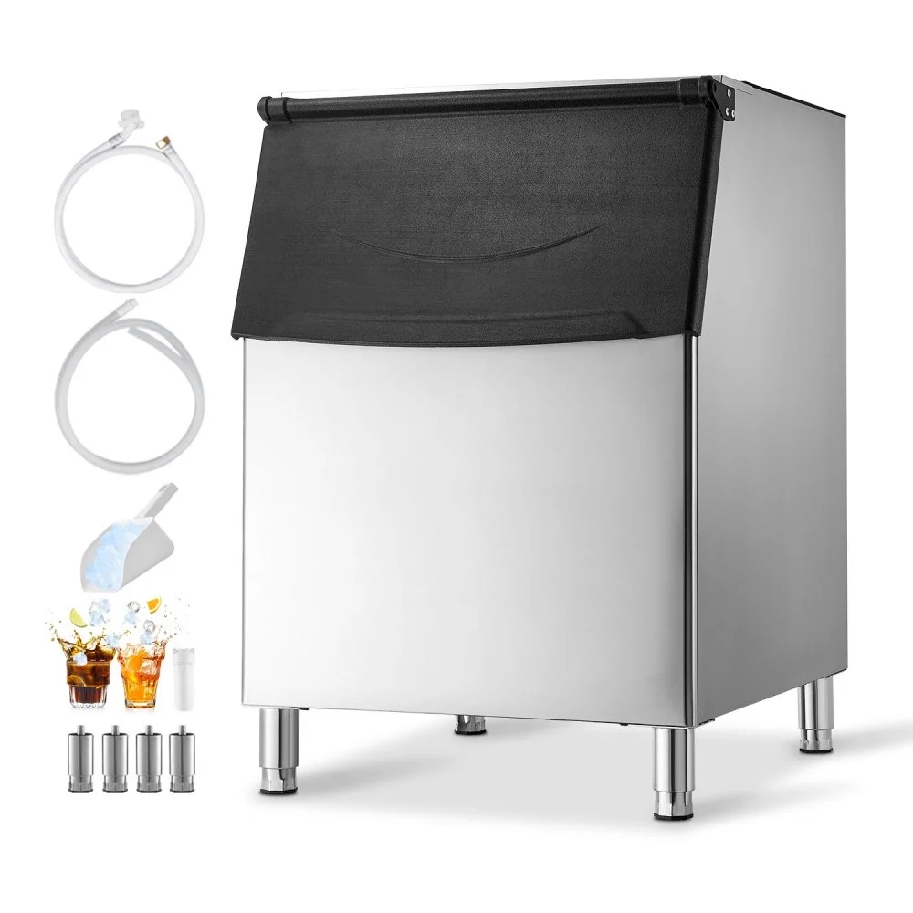 Summer Sale
VEVOR Commercial Ice Maker Storage Bin, 500 LBS Capacity Ice-Bin, Stainless Steel Commercial Ice Storage Bin with Adjustable Anti-slip Rubber Feet, Suitable for Restaurant Hotel and Beverage Shops