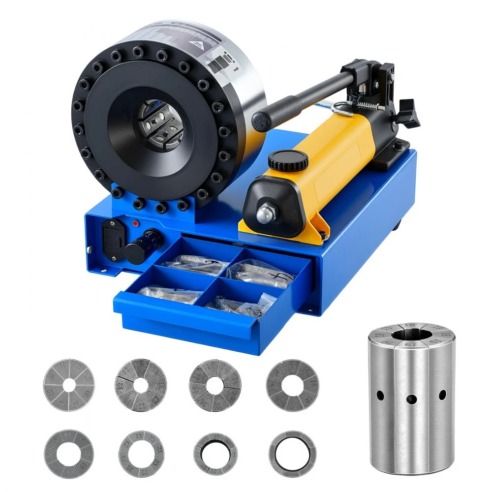 Summer Sale
VEVOR High Pressure Hydraulic Hose Crimper, Manual Hose Crimping Tool with 8 Dies & 0.24"-1.1" Crimping Range, Suitable for Low & High-Pressure Oil Pipes, Gas/Water/Auto AC Hoses & Cable Joints
