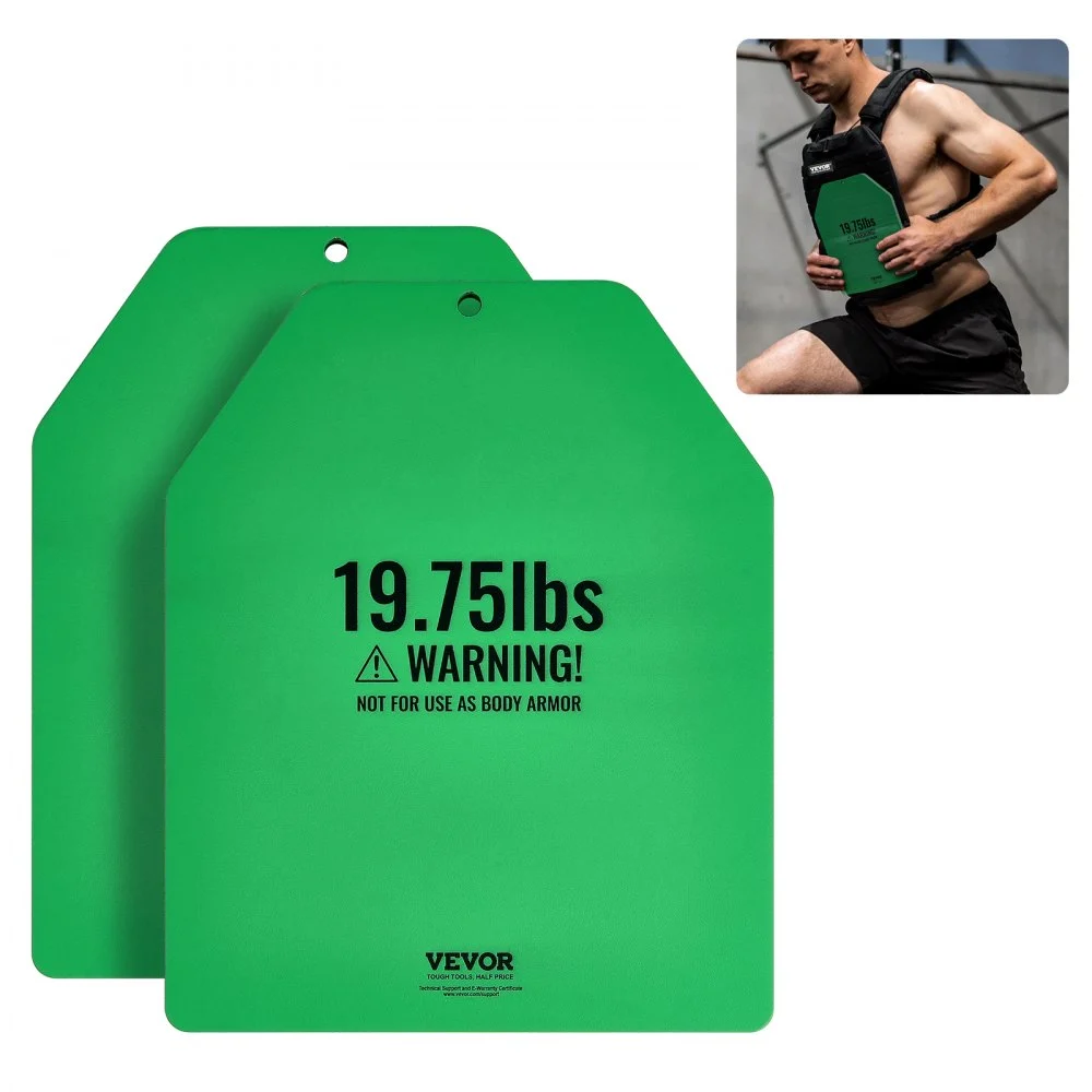 VEVOR Weight Vest Plates, 19.75 LB Pairs, Premium Steel Weighted plates, Contoured Ergonomic Fit – WODs, Additional Weight for Weight Vests, for Strength Training, Running, Fitness, Heavy Workouts