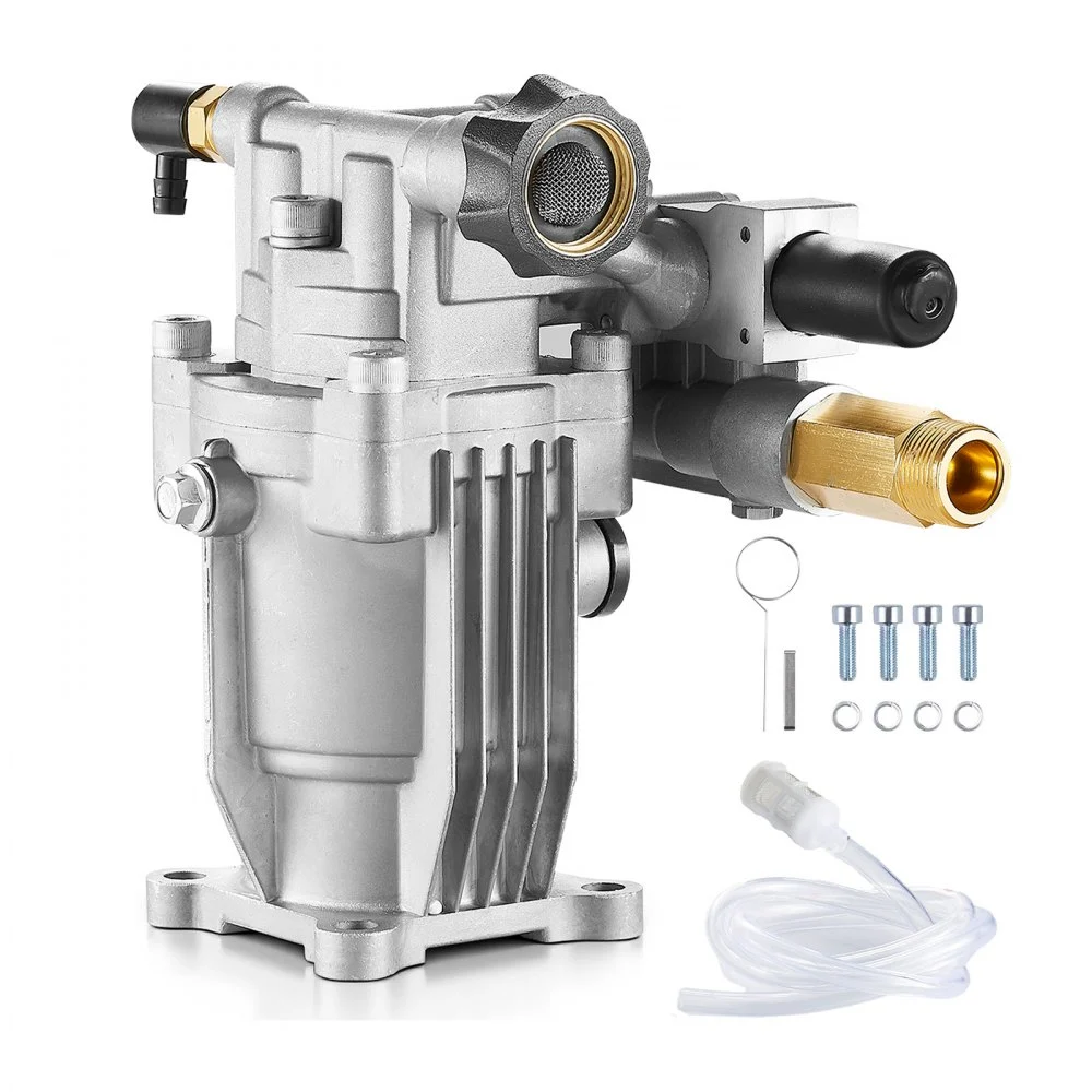 VEVOR Pressure Washer Pump, 3/4" Shaft Horizontal, 3100 PSI, 2.35 GPM, Replacement Power Washer Pumps Kit with Hardware and Siphon Tube, Compatible with Simpson, Honda, Troy-Bilt, Generac and Delta