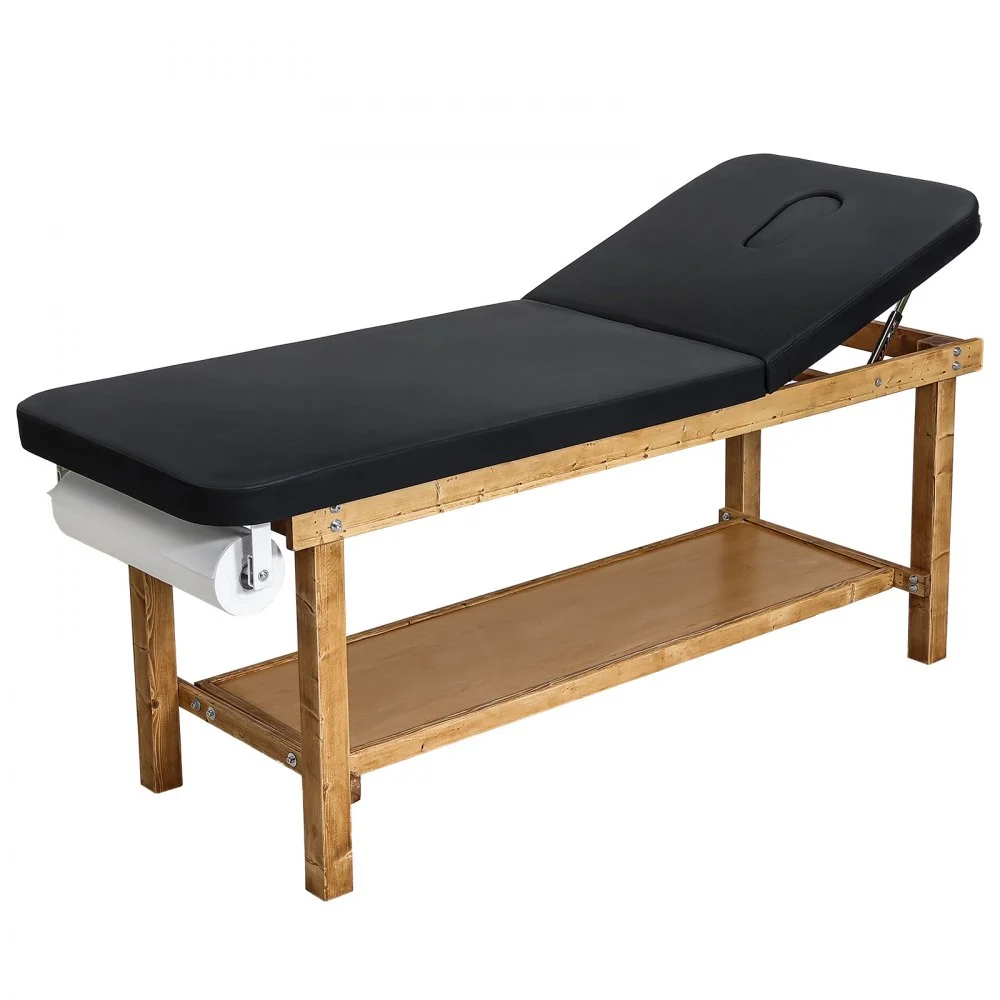 Summer Sale
VEVOR Medical Exam Table, Wooden Framed Medical Examination Bed, Physical Therapy Exam Table with Adjustable Backrest, Storage Shelf & Paper Roll Dispenser for Hospitals Clinics Rehab Centers, 500LBS