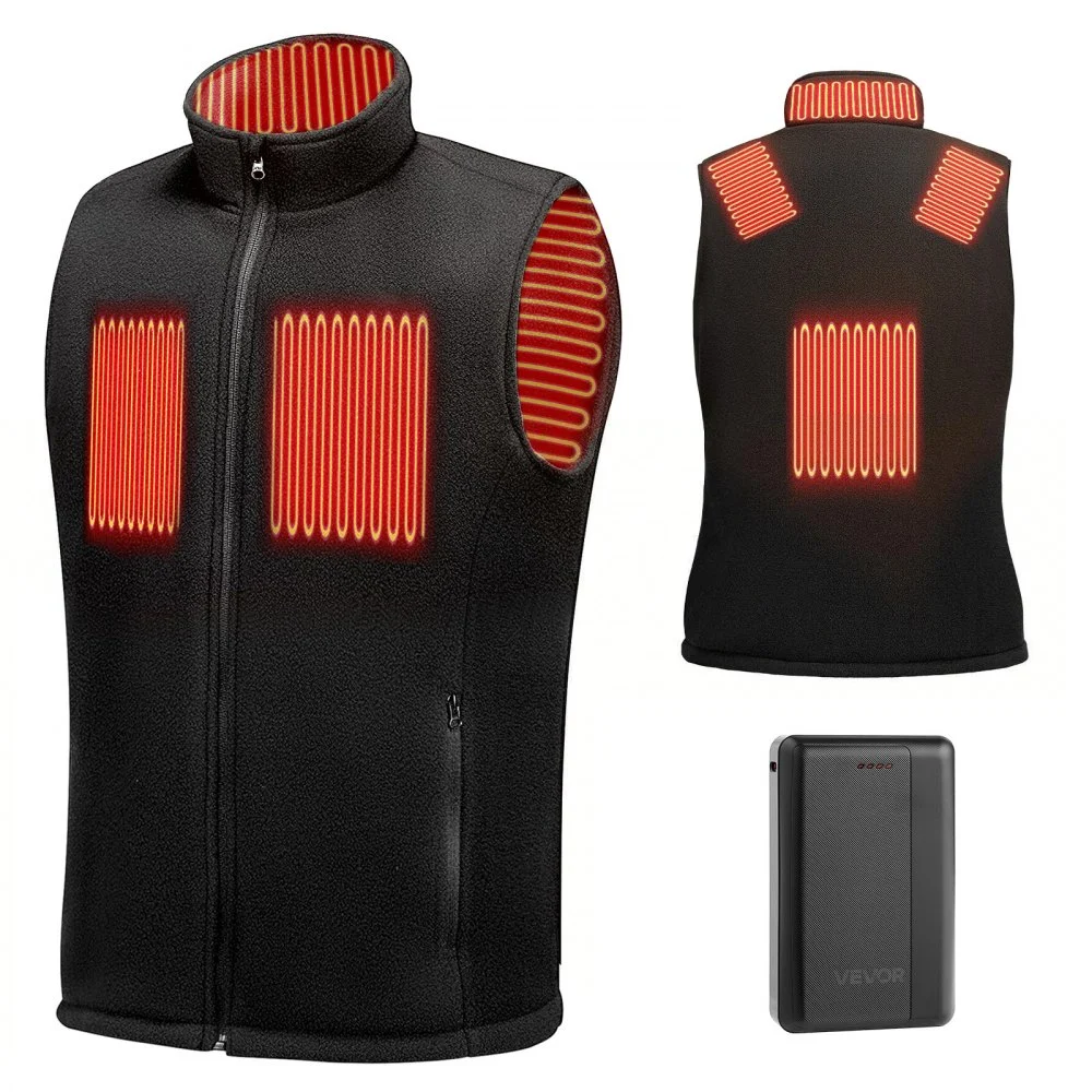 Clearance
VEVOR Heated Vest, Men Electric Heating Vest with 16000 mAh Battery Pack, 6 Heating Zones Lightweight Rechargeable Winter-Vest with 3 Levels, for Outdoor Hiking Camping Fishing Skiing, Size L