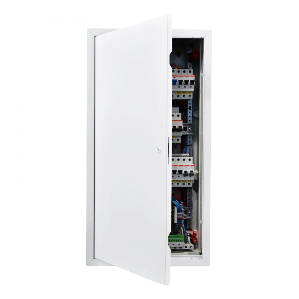 VEVOR Access Panel for Drywall, 25.3 x 13.3 in Galvanized Steel Access Door, Easy Install Hinged Service Panel with Screwdriver Latch, for Ceiling Plumbing Electrical, 12.4 x 24.4 in Cutout Size White