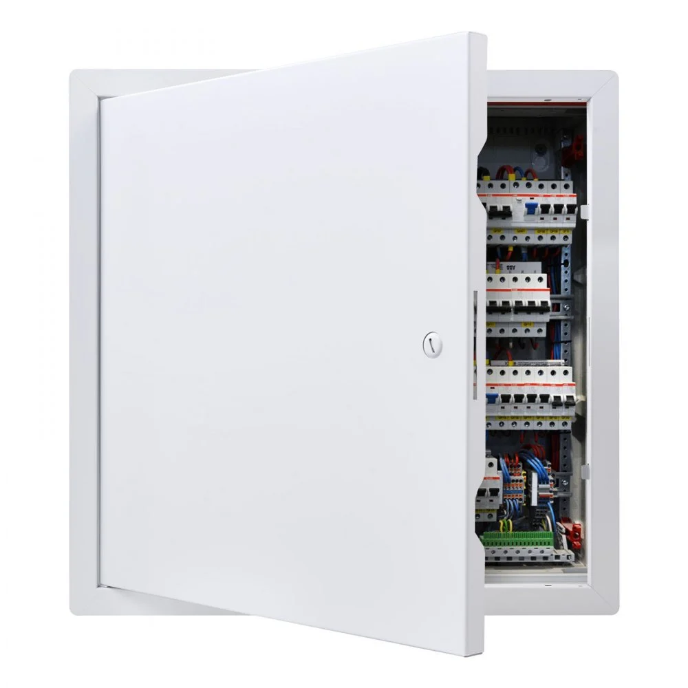VEVOR Access Panel for Drywall, 15.2 x 15.2 in Galvanized Steel Access Door, Easy Install Hinged Service Panel with Screwdriver Latch, for Ceiling Plumbing Electrical, 14.4 x 14.4 in Cutout Size White
