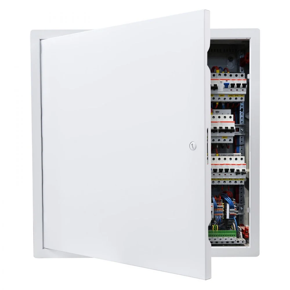 VEVOR Access Panel for Drywall, 19.2 x 19.2 in Galvanized Steel Access Door, Easy Install Hinged Service Panel with Screwdriver Latch, for Ceiling Plumbing Electrical, 18.4 x 18.4 in Cutout Size White