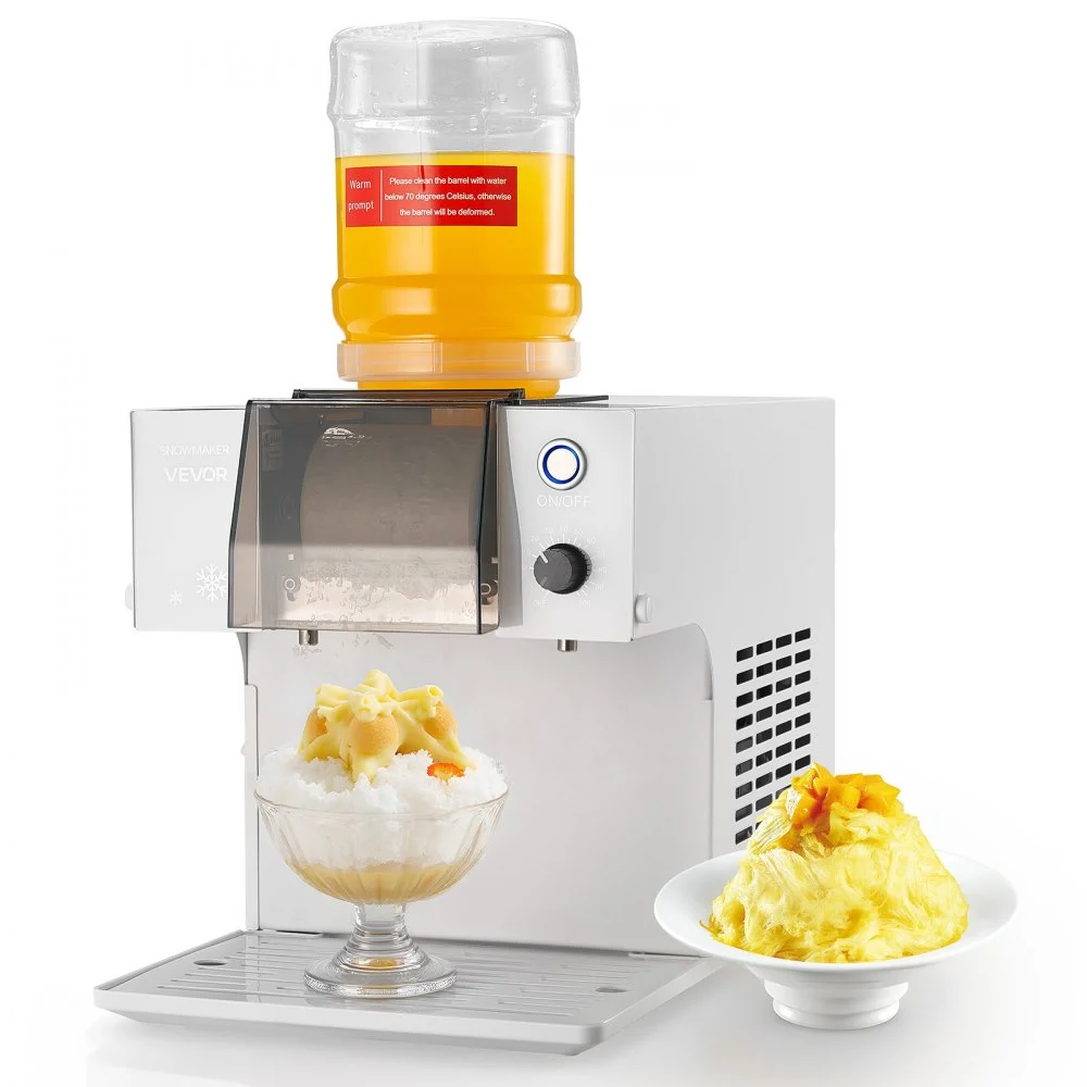 Summer Sale
VEVOR Snowflake Ice Machine, 176LBS/24H Snowflake Ice Maker, Ice-Shaver Machine with Stainless Steel Blade, Electric Snow Cone Maker with 0.48Gal Tank, 90S Fast Pre-Cooling, for Home & Small Gathering