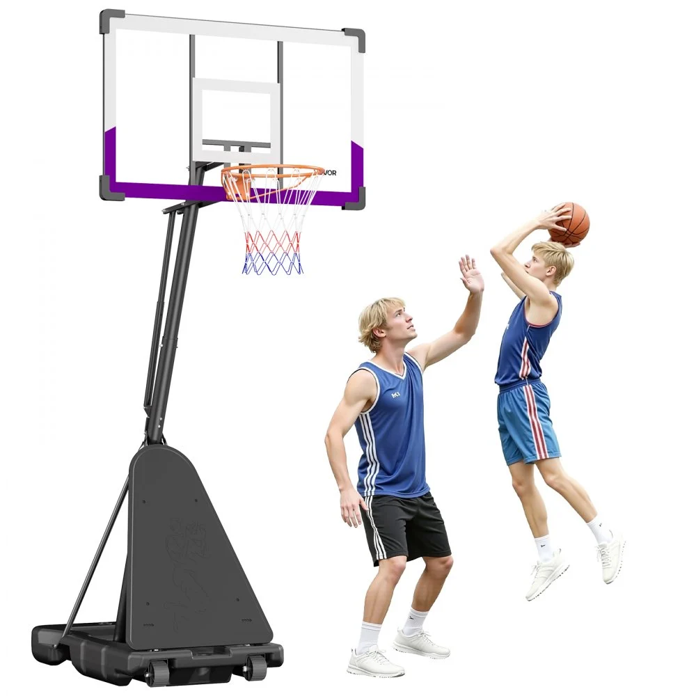 Summer Sale
VEVOR Portable Basketball Stand, 10 ft Height Adjustment Basketball Hoop & Goal, Basketballs Hoop Outdoor with 48 inch PC Backboard for Kids, Adults in Schools, Parks, Indoor & Outdoor Use